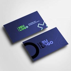 Cartão de visita Couchê 300g 9x5cm 4x4 Laminação Fosca e Verniz Localizado F/V Corte Reto 